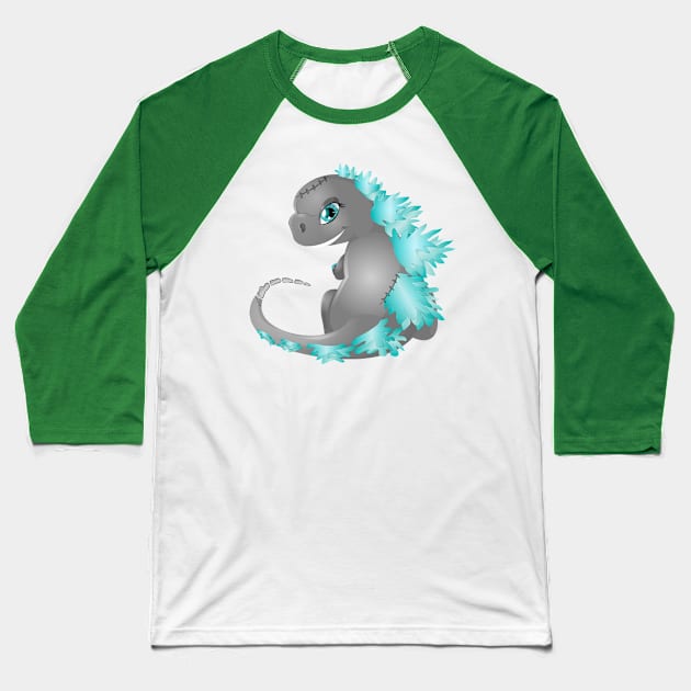 Magzilla Zombzilla Godzilla Baseball T-Shirt by Wrathian